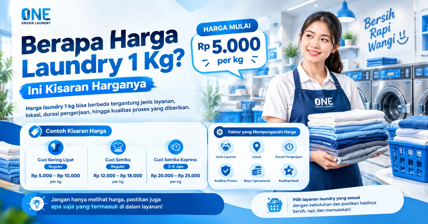 Berapa Harga Laundry 1 Kg? Ini Kisaran Harganya
